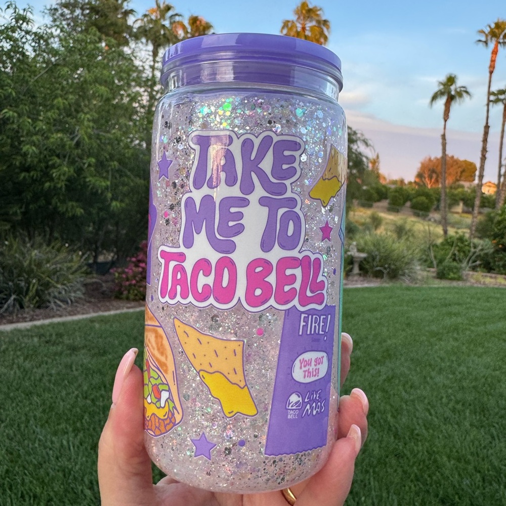 Take me to Taco Bell Snow globe tumbler 16oz